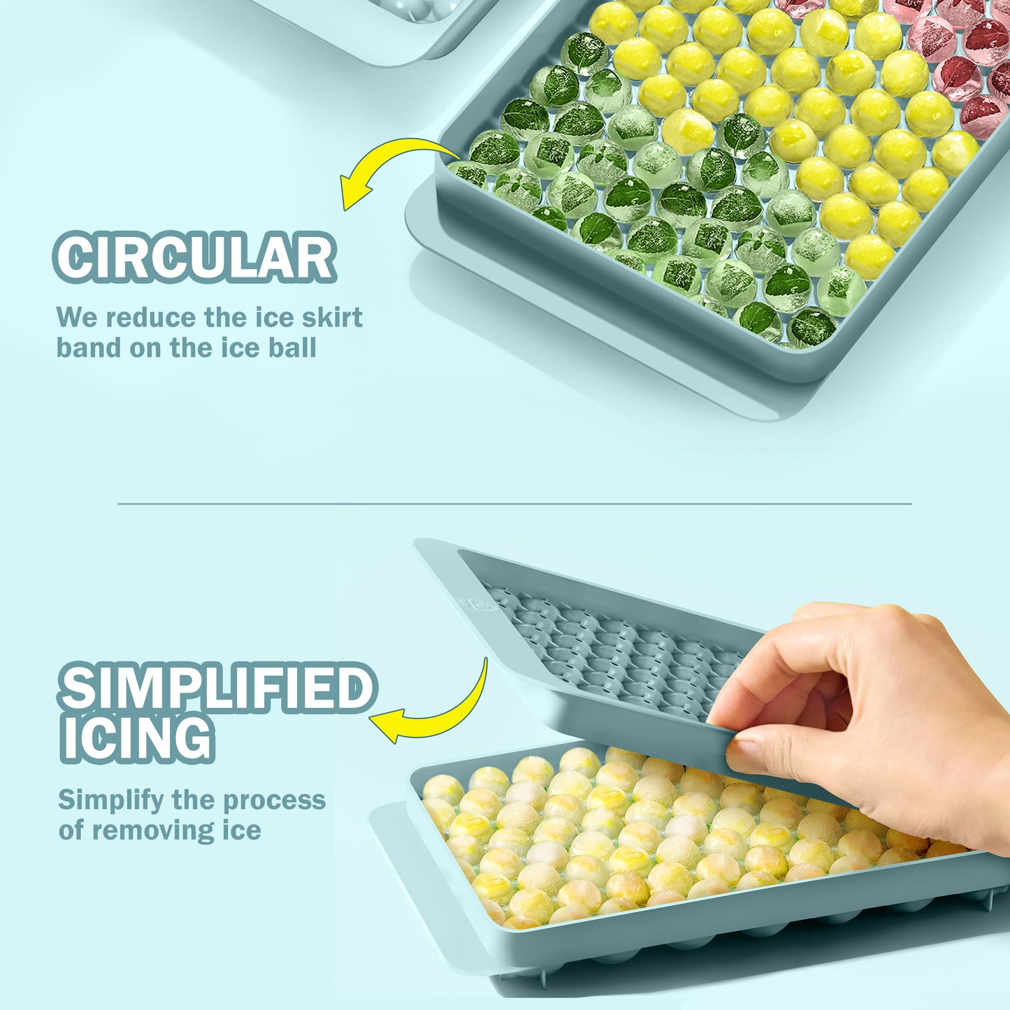 Ice Round Cube Tray 104 Grid