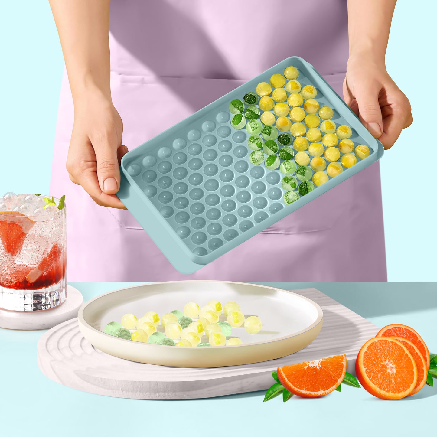 Ice Round Cube Tray 104 Grid