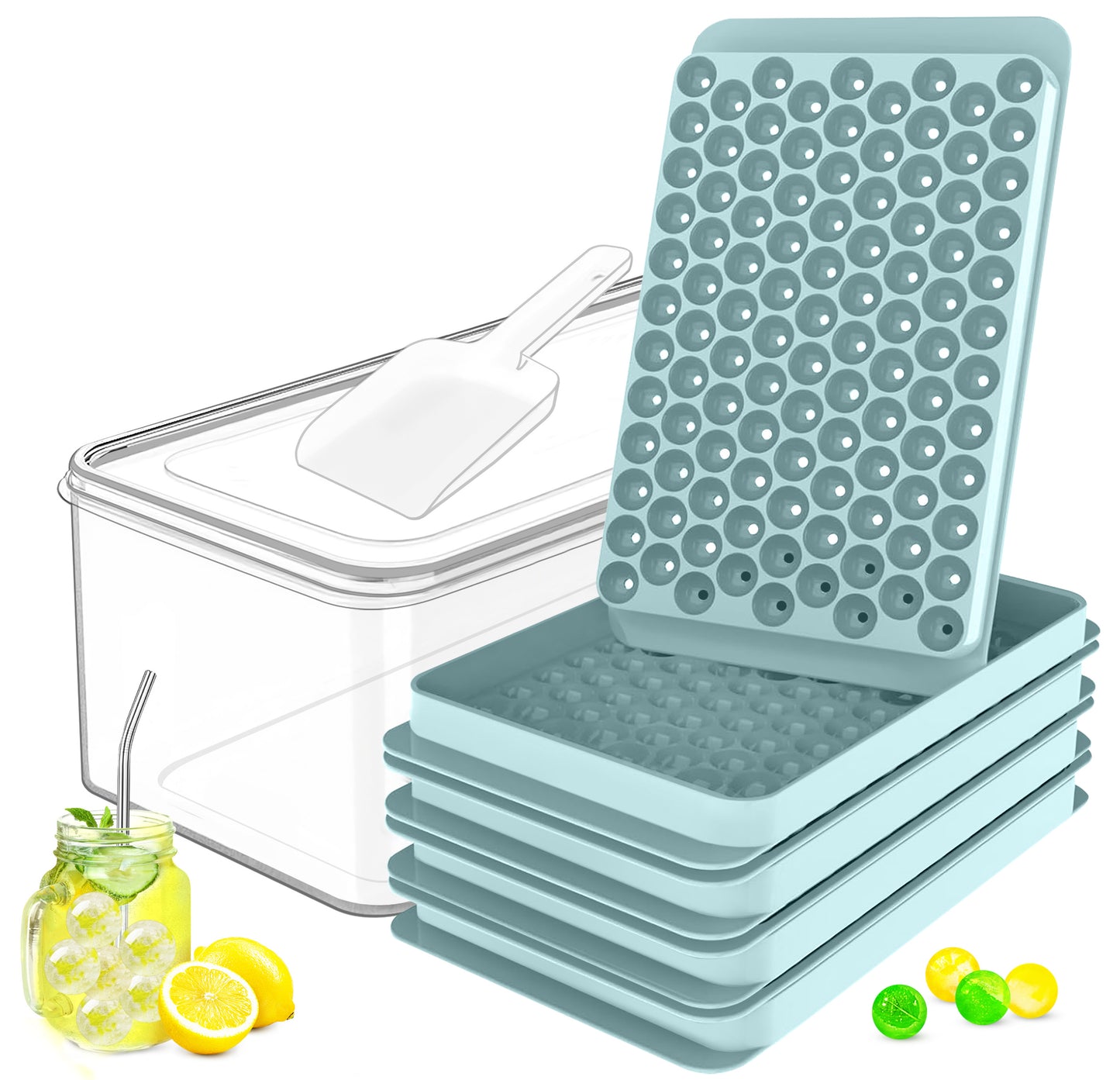 Ice Round Cube Tray 104 Grid