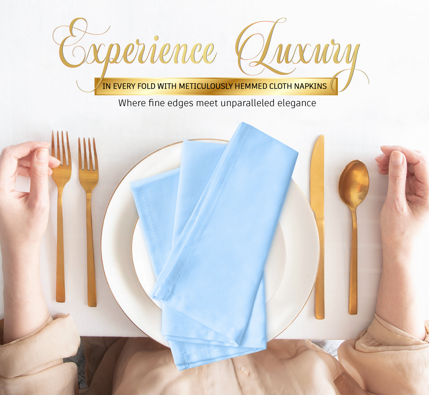 Cloth Napkin - Spa Blue