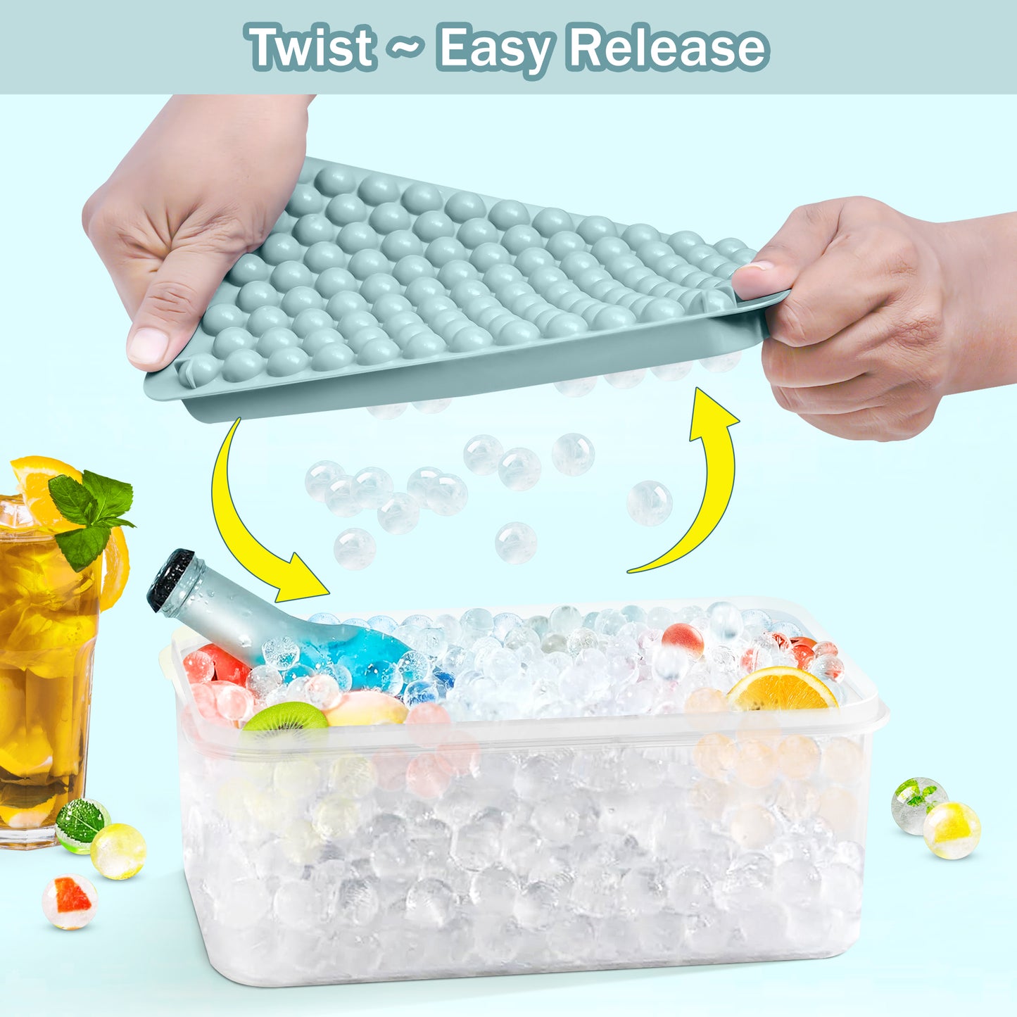 Ice Round Cube Tray 104 Grid