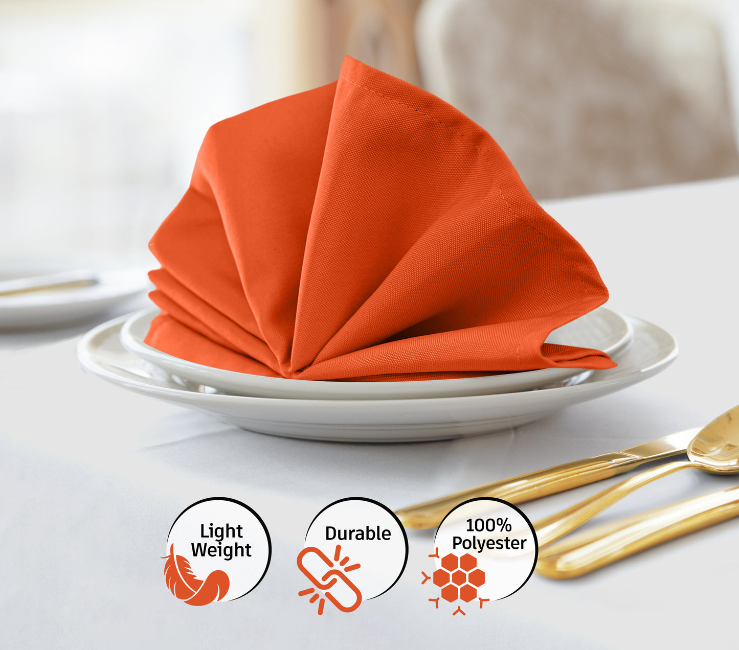 Cloth napkin - Orange