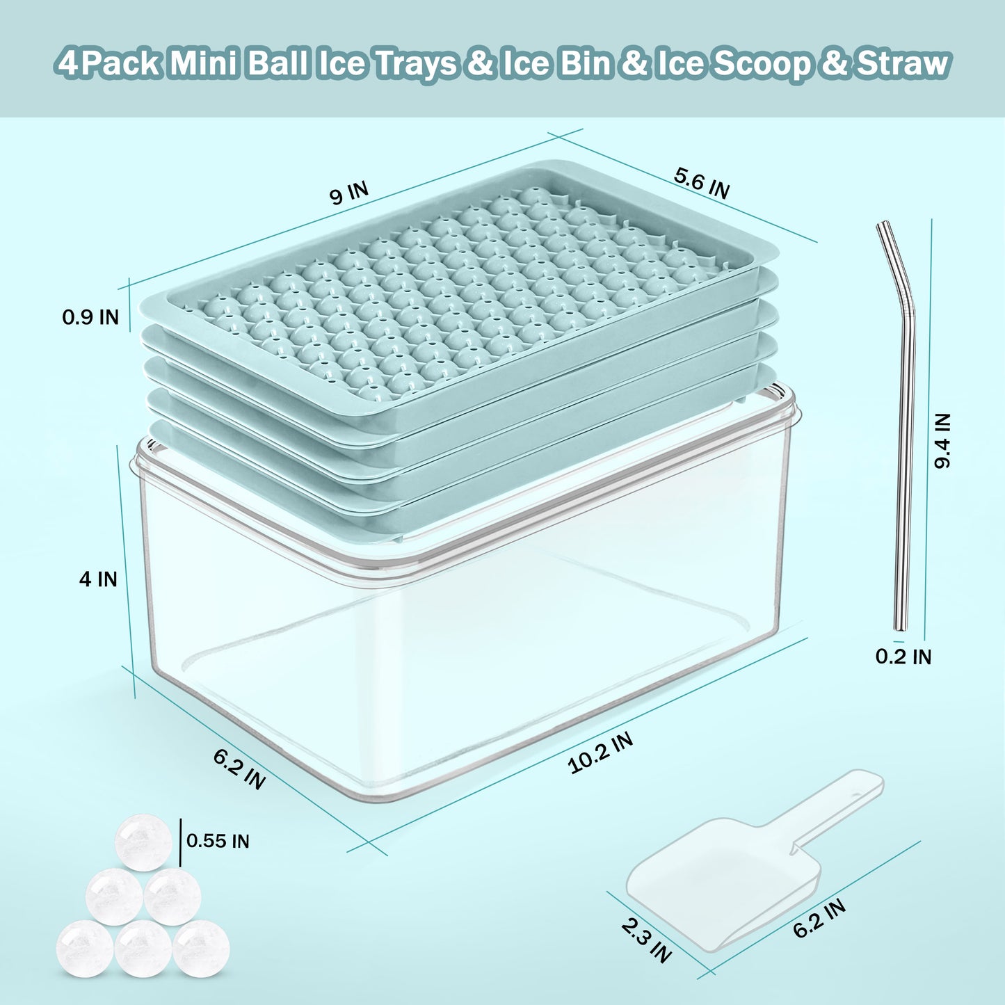 Ice Round Cube Tray 104 Grid