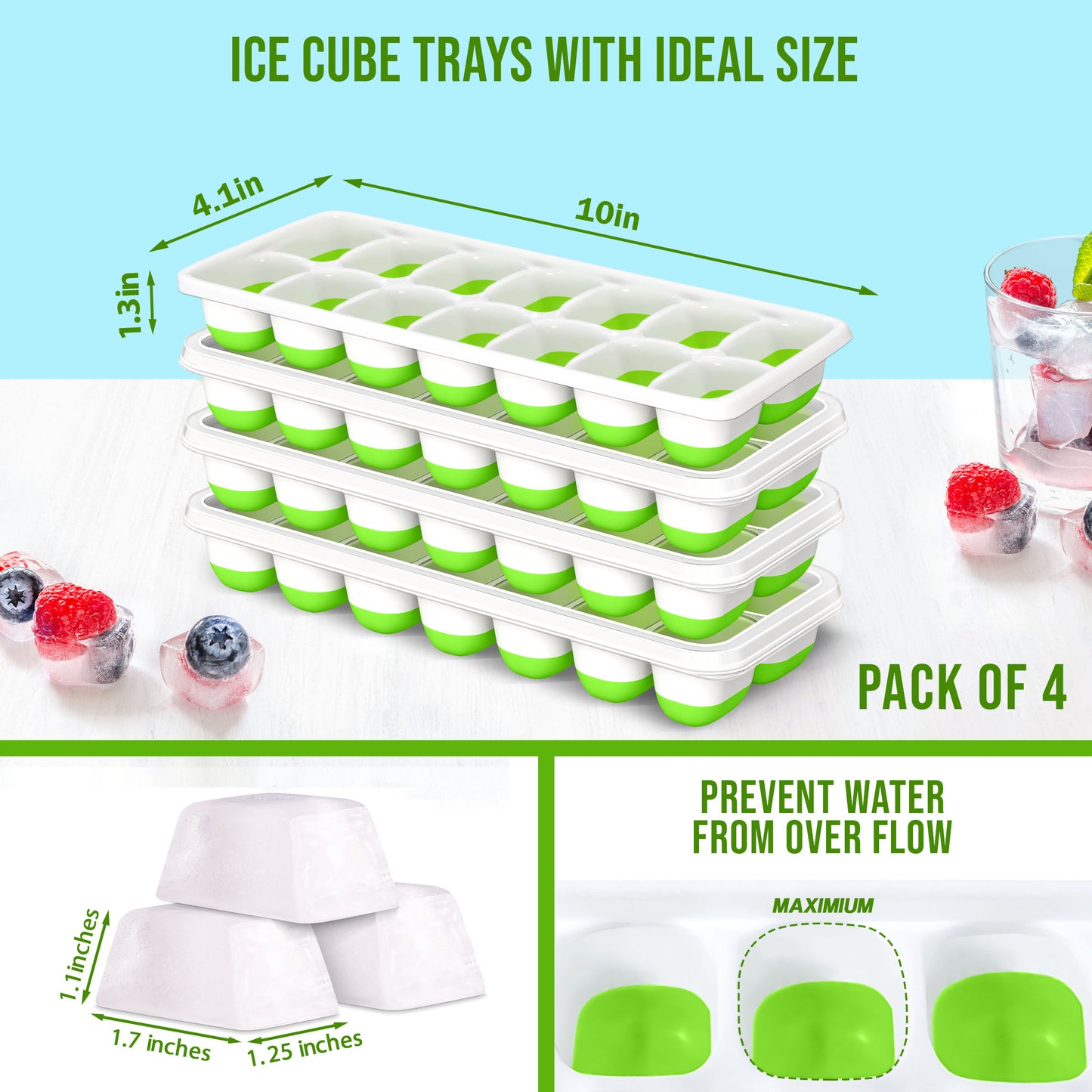 ice tray pack of 4